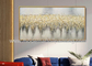 Handgemalte Goldfolien-Malerei-Zusammenfassungs-Segeltuch-Wand Art For Interior Decoration